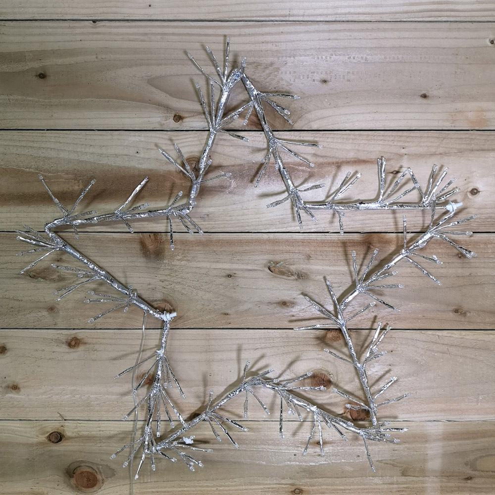 Samuel Alexander Silver Star LED Outdoor Christmas Decoration 60cm Image 5