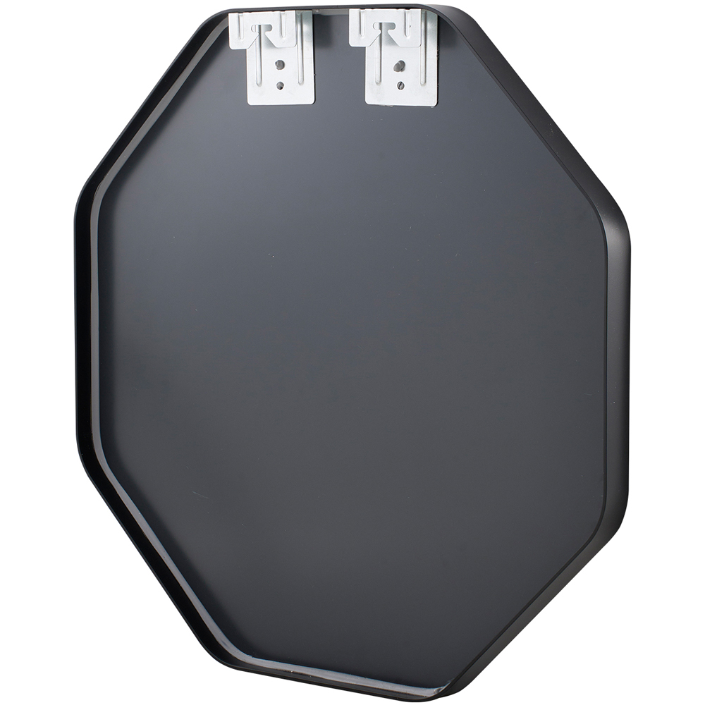 Living and Home Black Hexagonal Aluminium Framed HD Float Glass Bathroom Mirror 50 x 50cm Image 4