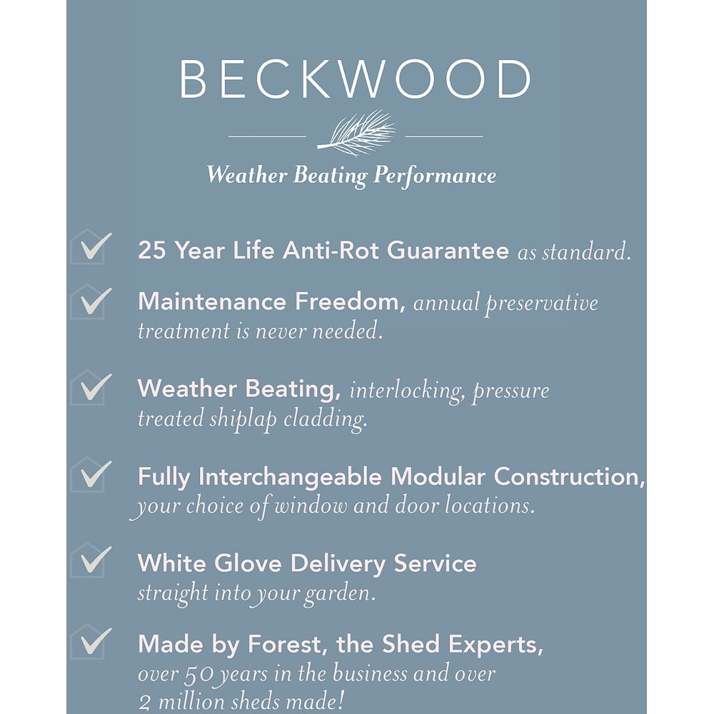 Forest Garden 5 x 7ft Beckwood Apex Shed Image 8