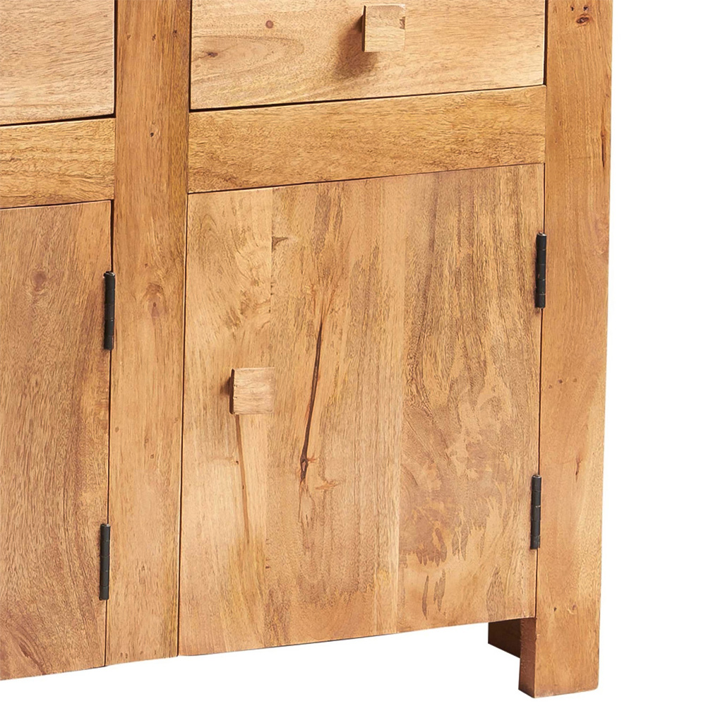 Brooklyn Napoli Toko 3 Door 3 Drawer Light Mango Large Sideboard Image 4