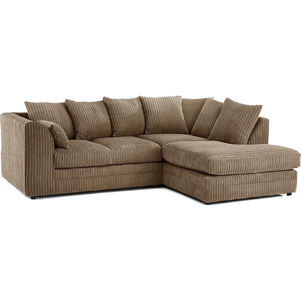 Portland Luxor 4 Seater Coffee Jumbo Cord Right Hand L Shape Corner Sofa Image 2