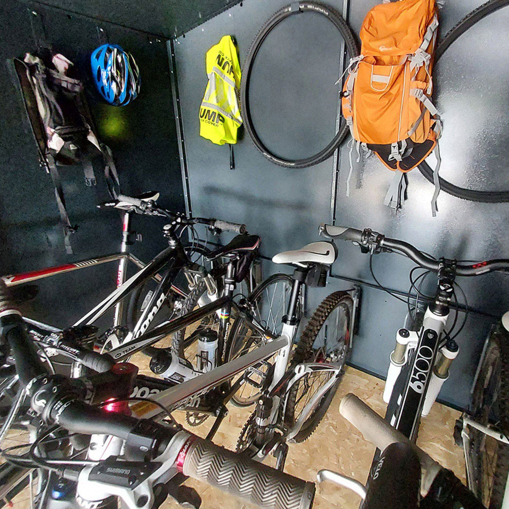 Asgard Gladiator 7 x 11ft Double Door Grey High Security Apex Bike Shed Image 8