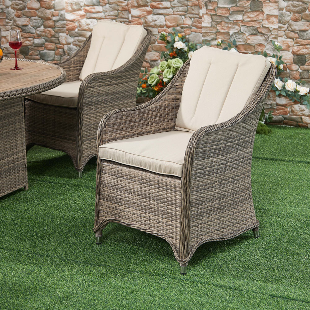 Furniture One 6 Seater Rattan Round Fire Pit Table Image 6