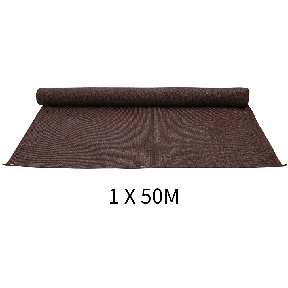 Living and Home 50 x 1m Brown Shade Fabric Privacy Screen with Gromets Image 6