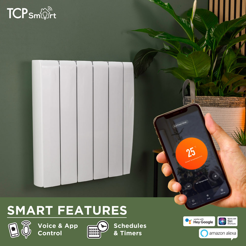 TCP Smart White Ceramic Electric Radiator 2000W Image 4