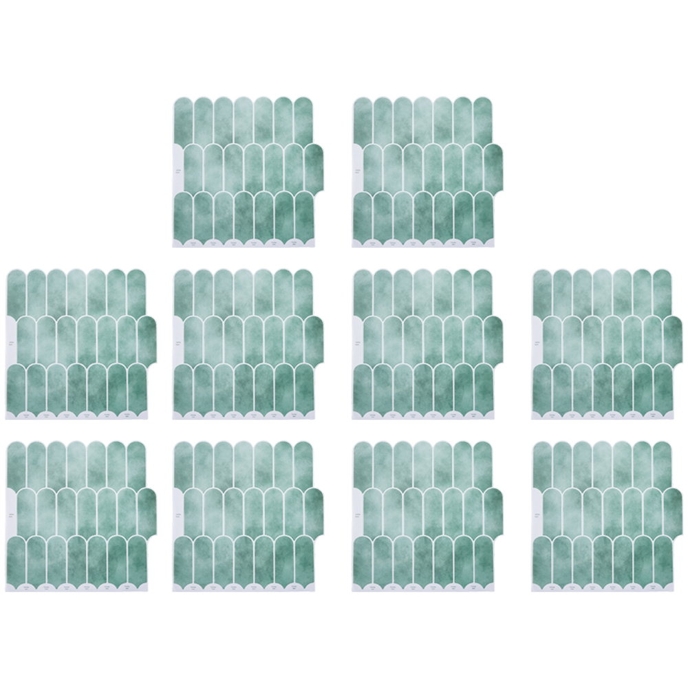 Living and Home Bluish Green Arch Self Adhesive Wall Sticker 10 Pack Image 2