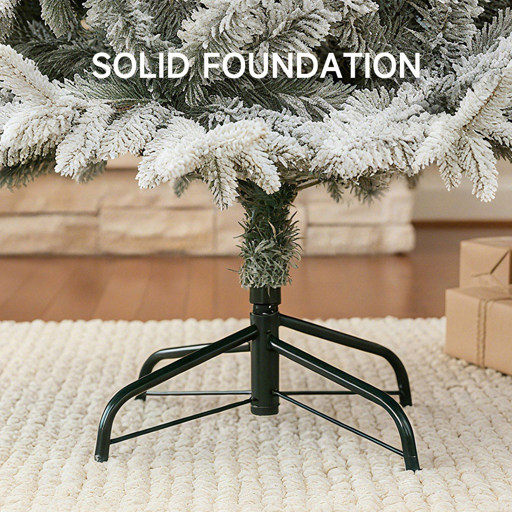 Living and Home X-Frame Stand Snow-Flocked PE Christmas Tree 5.9ft Image 6