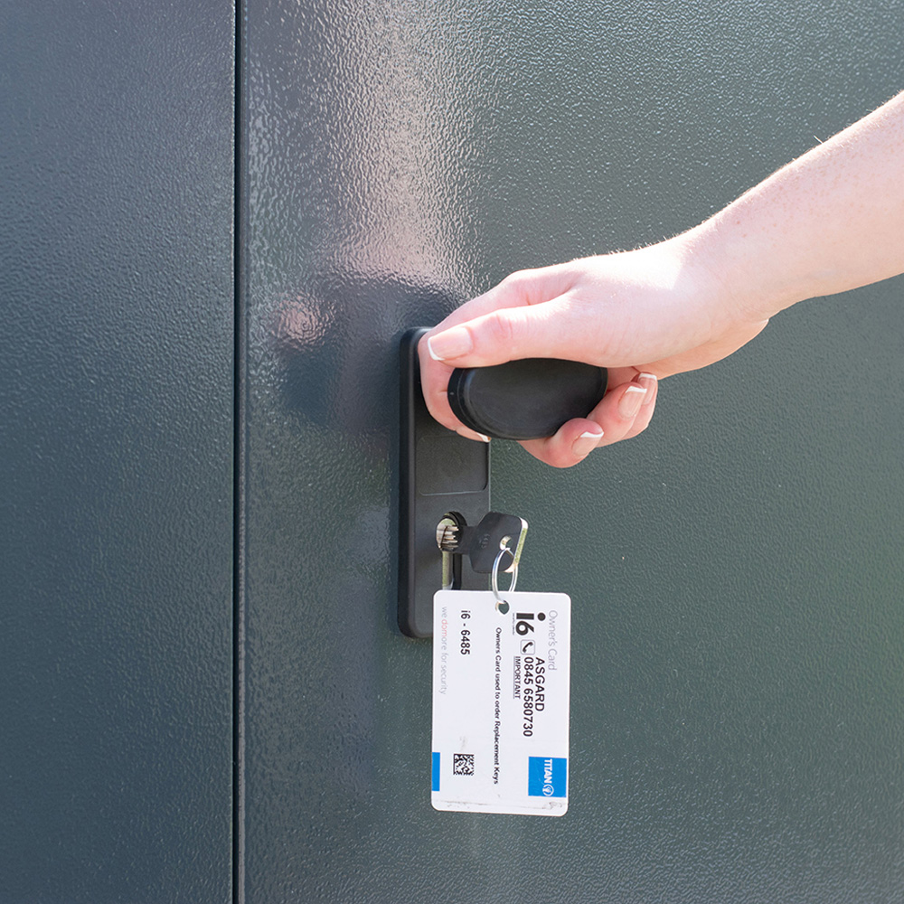 Asgard Centurion 5 x 18ft Double Door Green High Security Apex Garden Shed Image 6