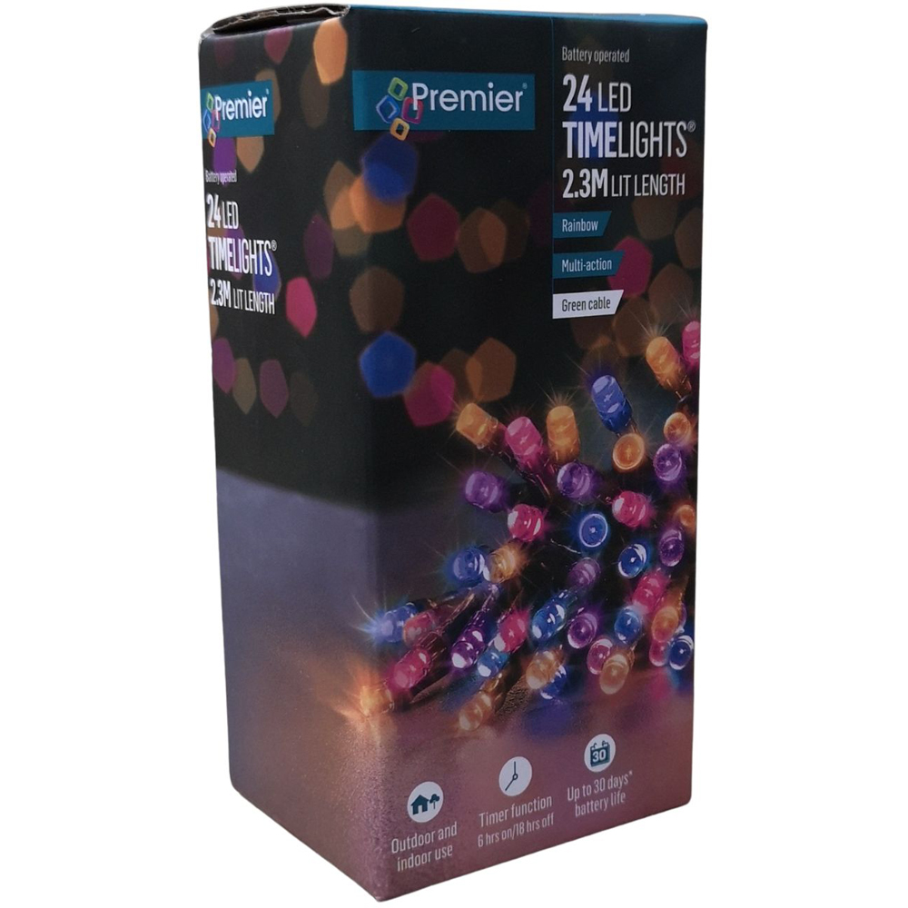 Samuel Alexander 24 Rainbow LED Battery Operated Christmas String Light Image 2