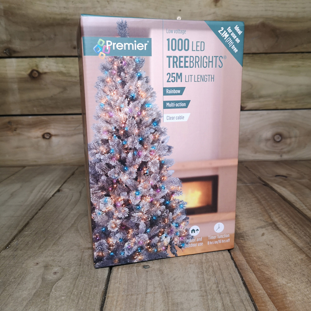 Premier TreeBrights 1000 Rainbow LED Multi-Function Christmas String Light 25m Image 7