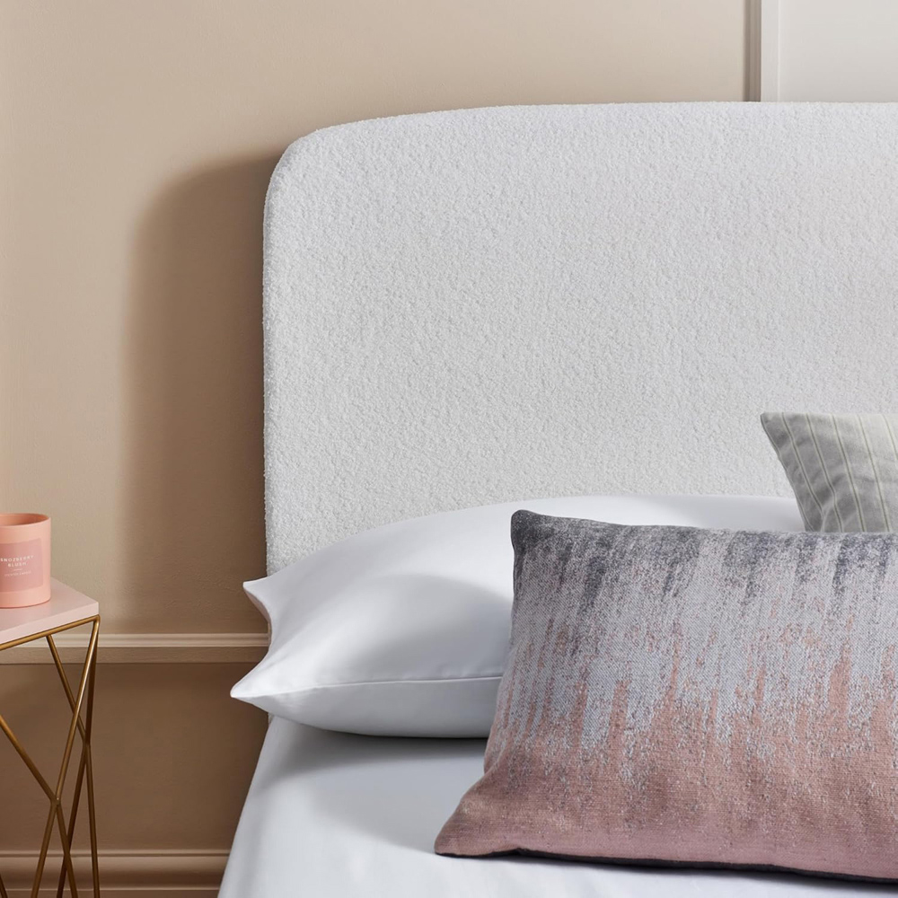 Home Treats Double Boucle and White Plush Ottoman Storage Bed Image 3