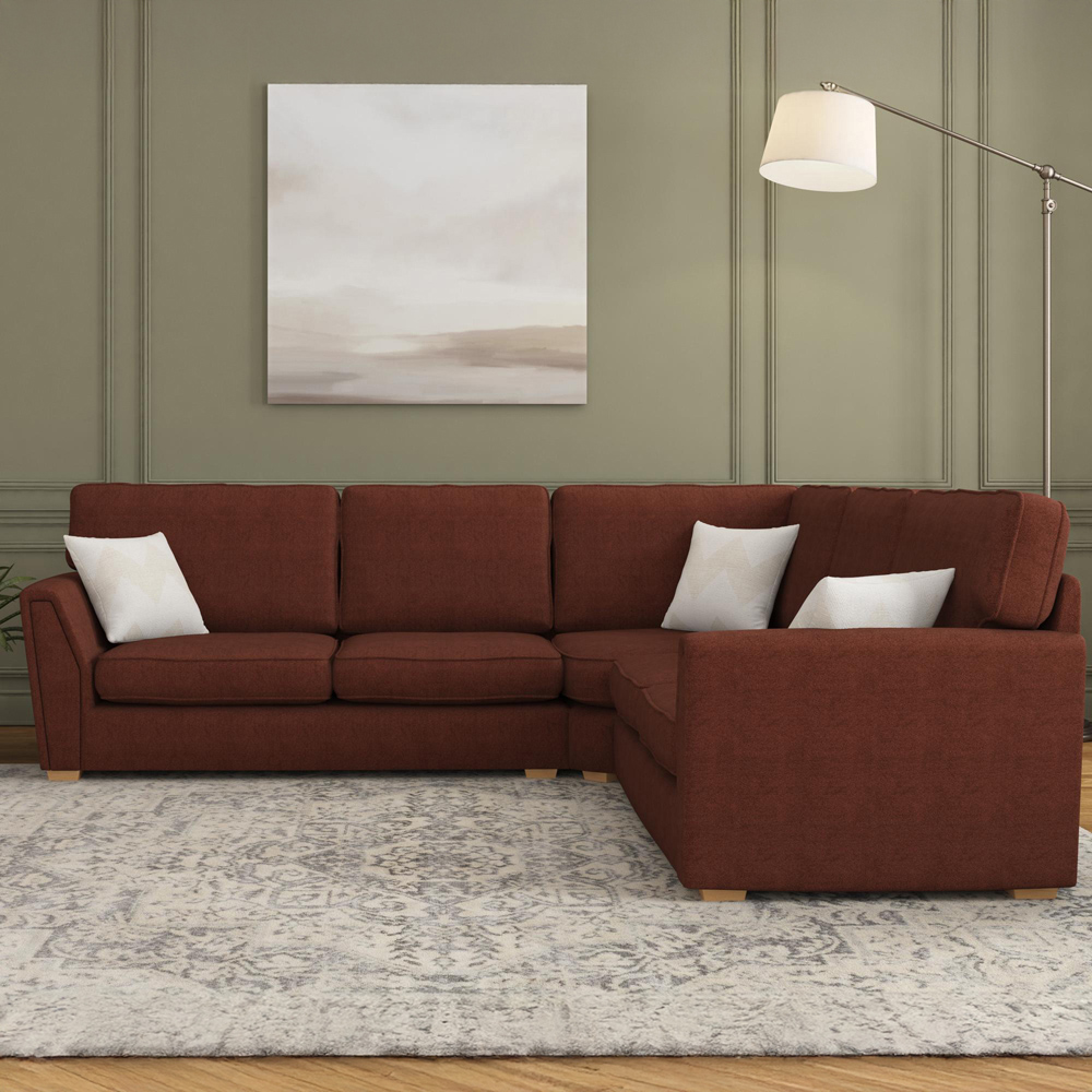 Wendleberry 4 Seater Venice Brick Fixed Back Corner Sofa Image 5
