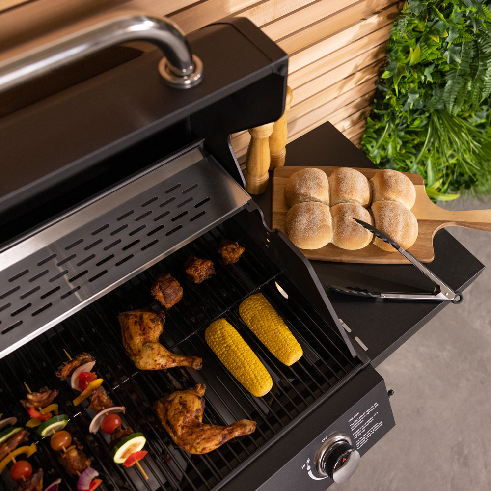 Charles Bentley 3 Burner Gas BBQ Black Image 7