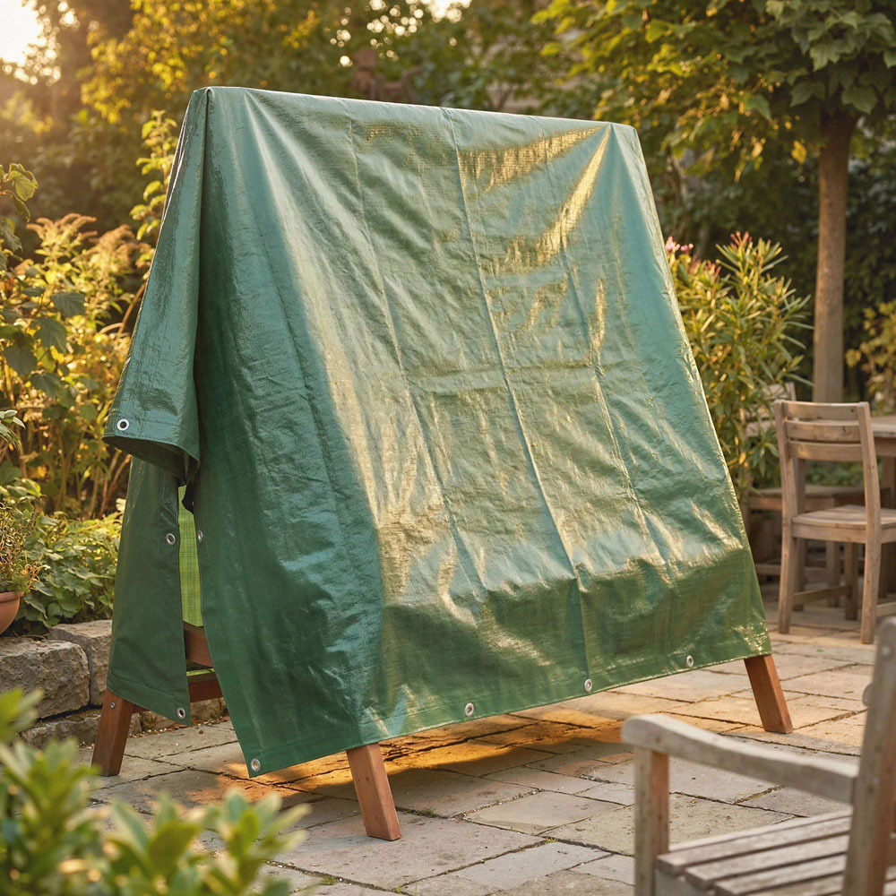 Outsunny Green Waterproof Tear-Resistant Tarpaulin Sheet 300 x 400cm Image 3