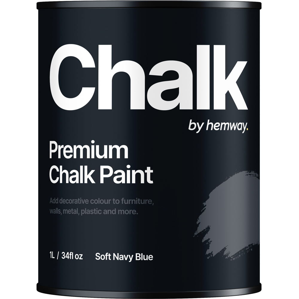 Hemway Soft Navy Blue Furniture and Walls Matt Chalk Paint 1L Image 2