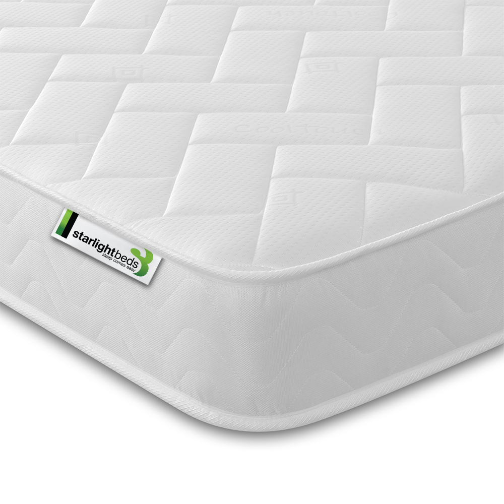 Starlight Beds Deluxe Small Single White Memory Foam with Spring Mattress Image 3