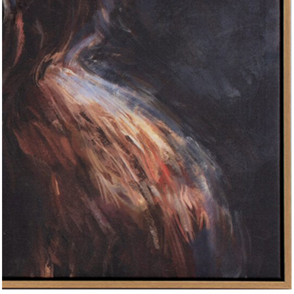 Black Rusty the Highland Cow Framed Art Canvas 60 x 90cm Image 5