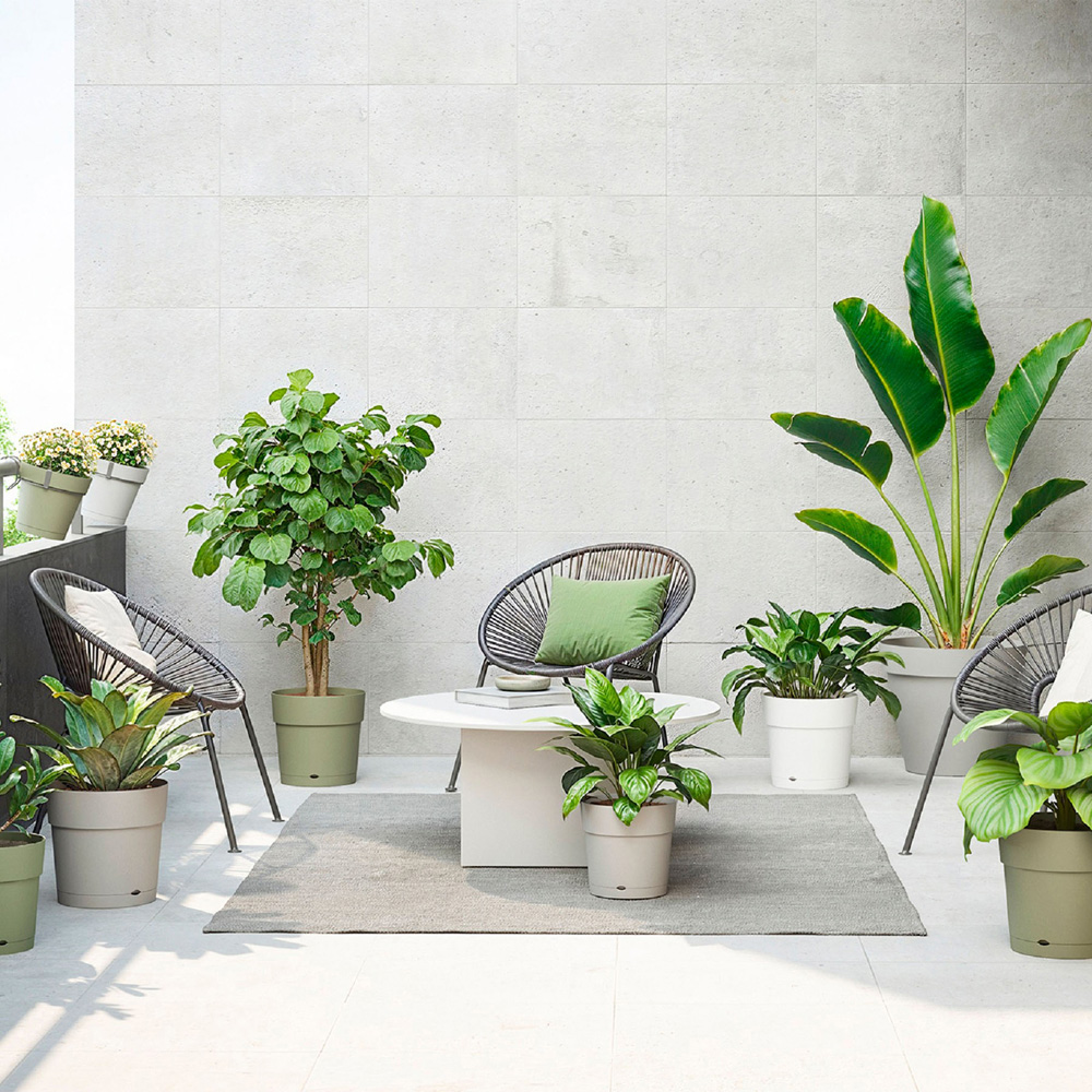 Artevasi Capri Light Grey Wide Plant Pot 40cm Image 2