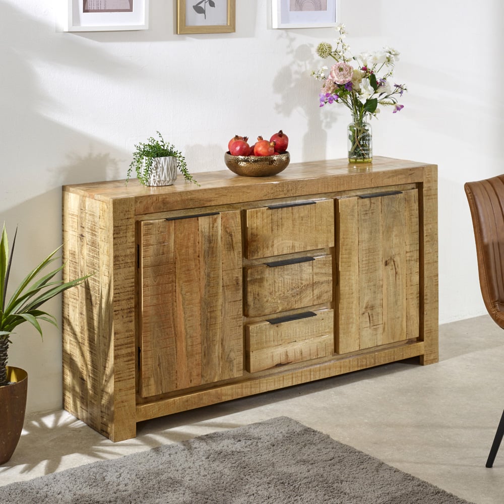 Brooklyn Surrey 2 Door 3 Drawer Solid Wood Large Sideboard Image 5