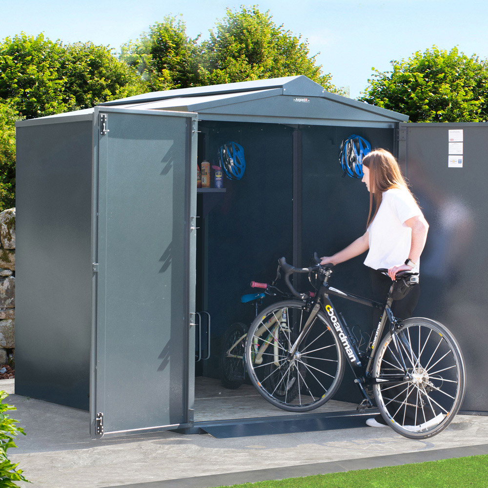 Asgard Centurion 5 x 7ft Double Door Cream High Security Bike Shed Image 2