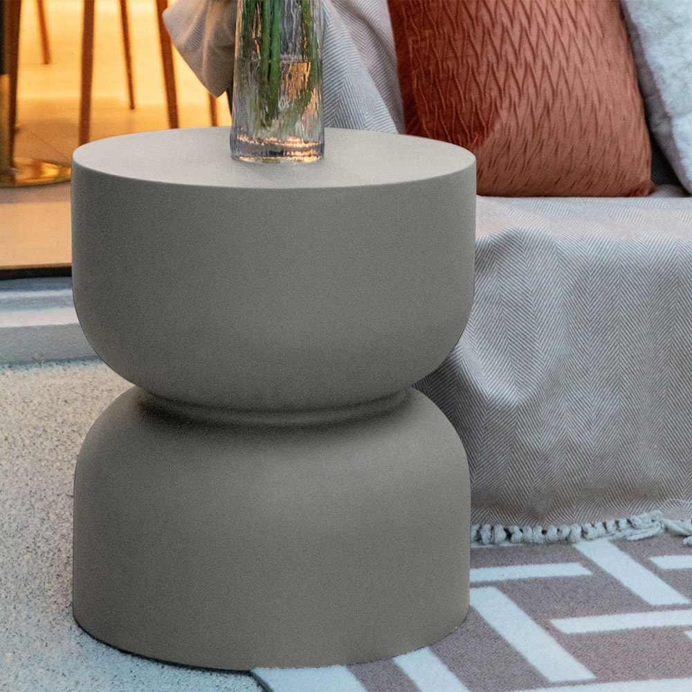 Elementi Chronos Space Grey GRC Side Table Image 5