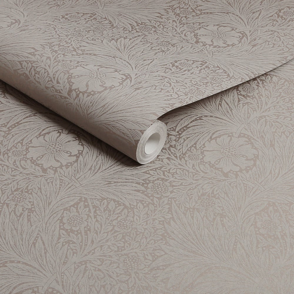 William Morris At Home Marigold Fibrous Neutral Wallpaper Image 2