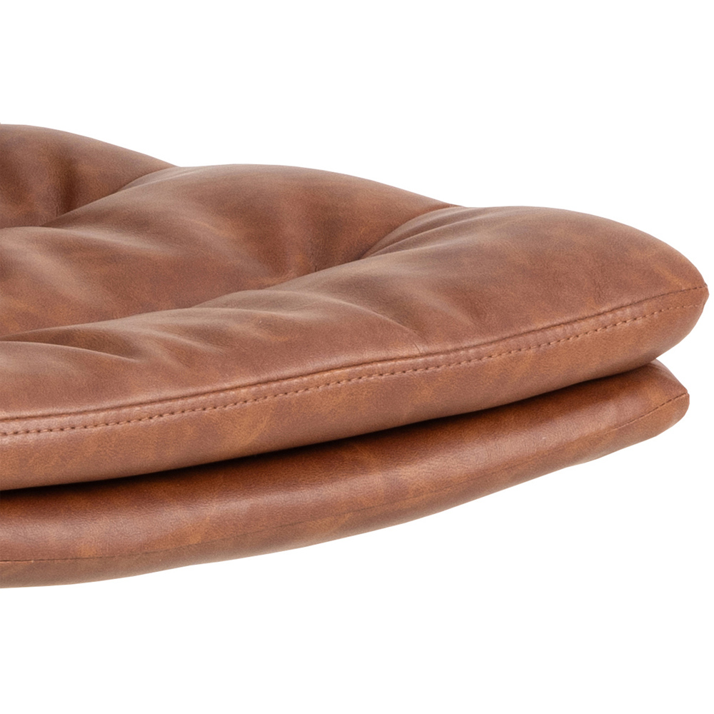 Florence Dean Brandy PU Swivel Dining Chair Set of 2 Image 6