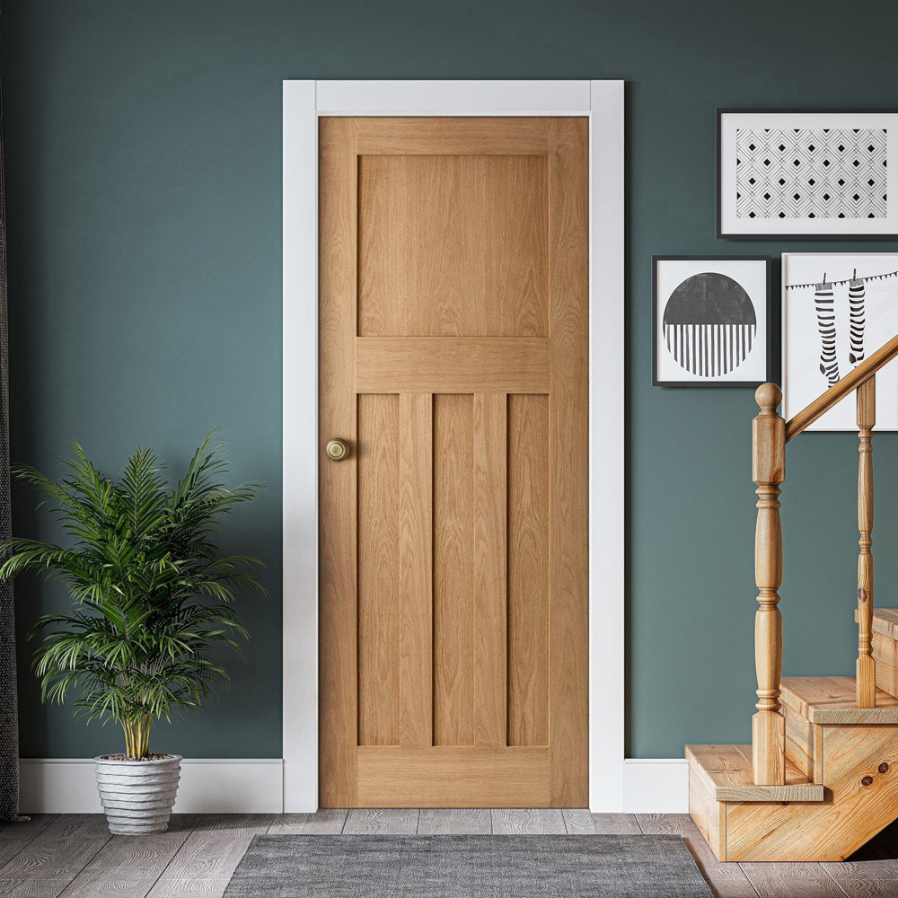Oak Veneer 1930s DX 4 Panel Internal Door 1981 x 838 x 35mm Image 2
