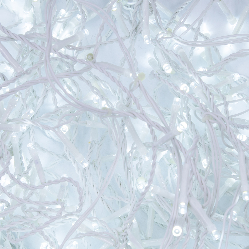 The Christmas Workshop 2000 White LED Icicle String Light Image 4