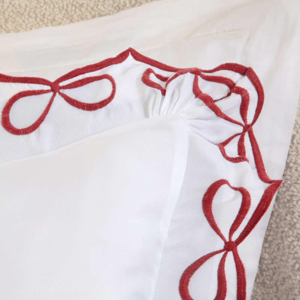 Festive Bows Embroidered Duvet Set King Image 4