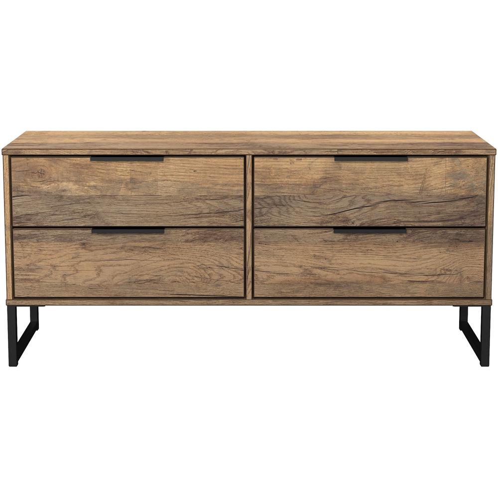 Crowndale Hong Kong 4 Drawer Vintage Oak Bed Box Ready Assembled Image 3