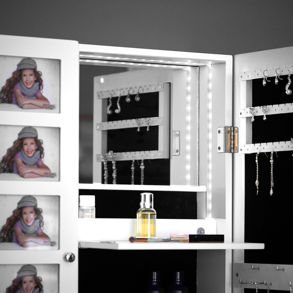 CARME Home Harper LED Mirror Cabinet with Photo Frame Image 4
