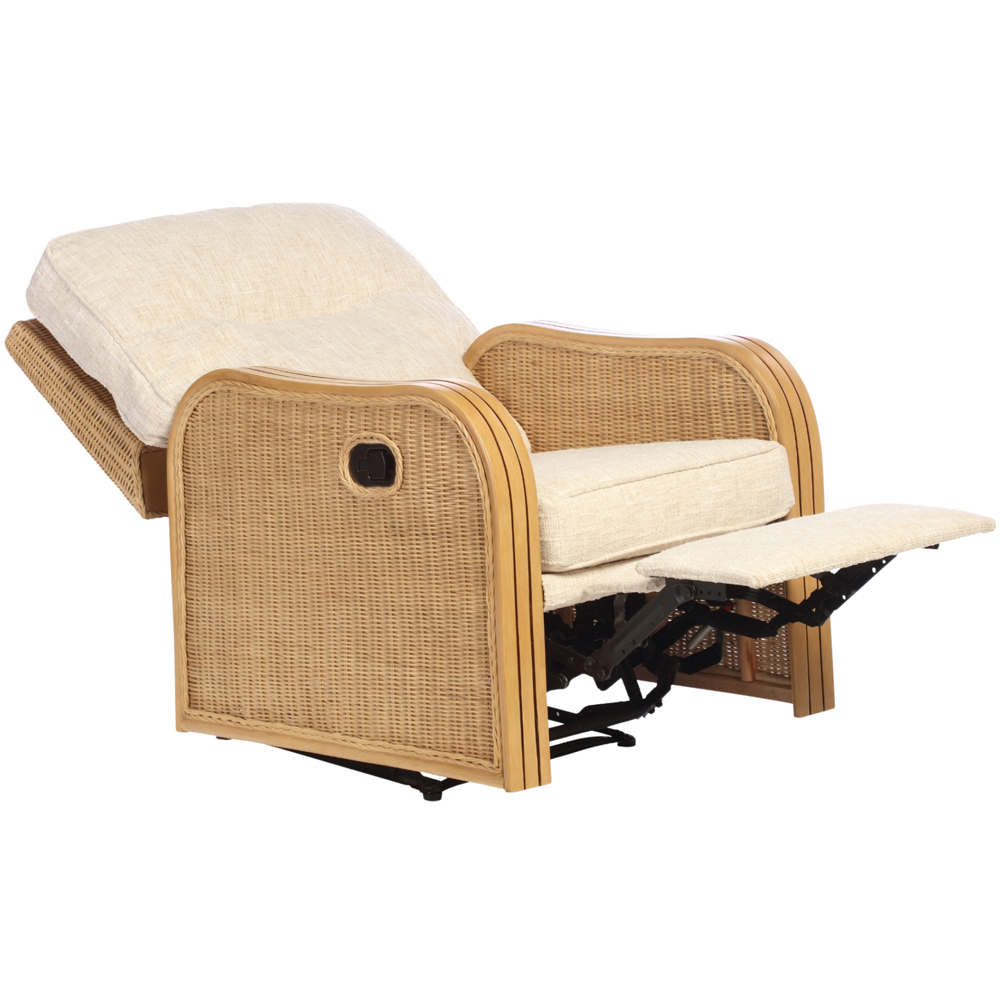 Desser Furniture Paris Cotton Cream Recliner Chair Image 4