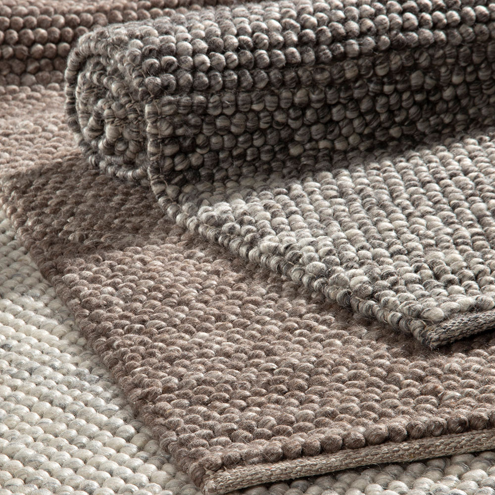 Esselle Home Delilah Taupe Mottled Wool Pebble Rug 200 x 290cm Image 6