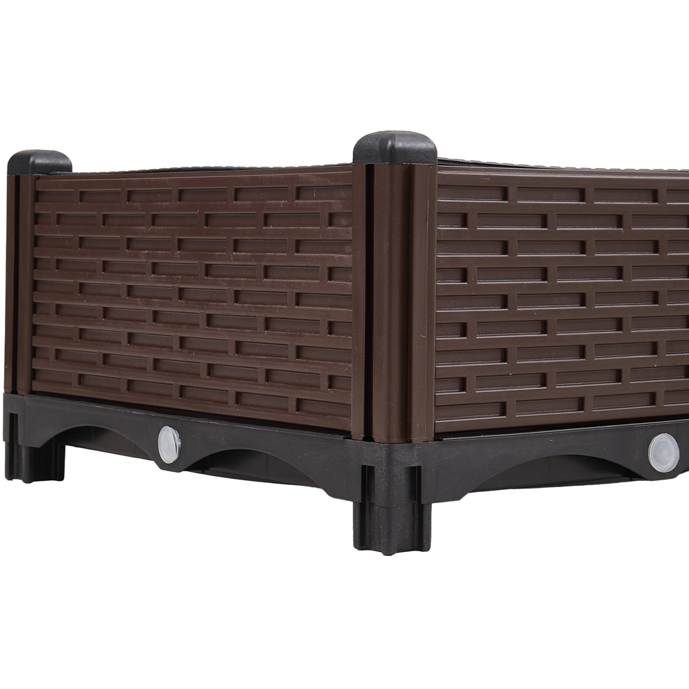 Living and Home Plastic Raised Garden Bed Planter Box 120 x 40 x 19cm Image 4