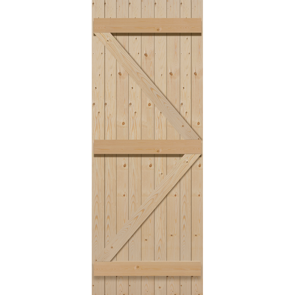 JB Kind Yellow Ledged and Braced Boarded External Door 1981 x 762mm Image 3