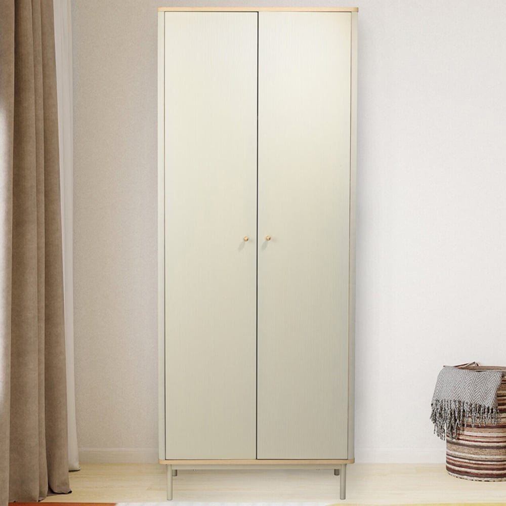 Emilia 2 Door Cream Wardrobe Image 1