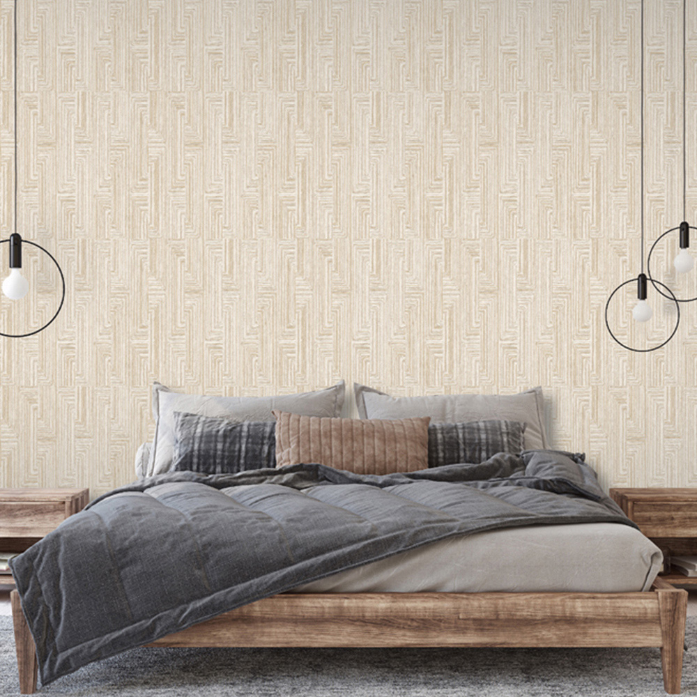 Design ID Retro String Motif Beige Wallpaper Image 3