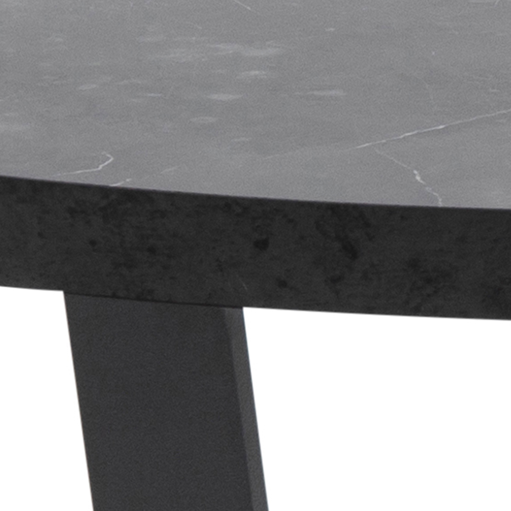 Florence Amble Black Marble Melamine Top Round Coffee Table Image 6
