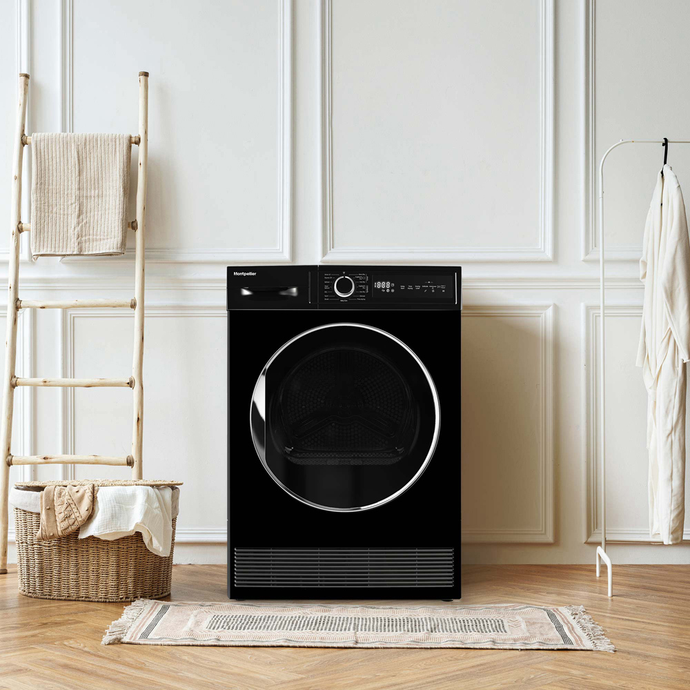 Montpellier MTDC8SDK 8kg Black Condenser Sensor Dry Tumble Dryer Image 2
