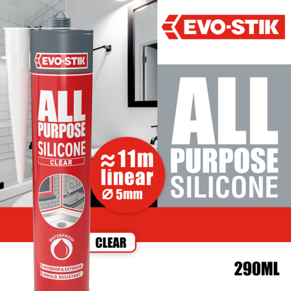 Evo-Stik Evo-Seal White Multipurpose Silicone Tube 290ml 12 Pack Image 2