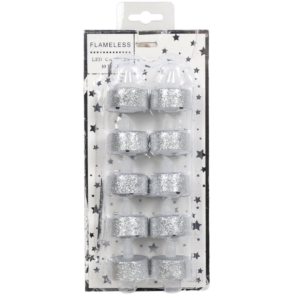 Pack of 10 Sparkling LED Candles Image 3
