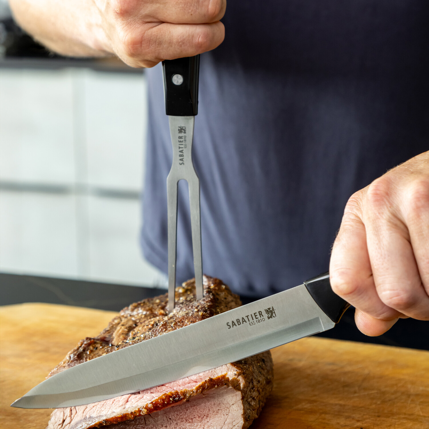 Sabatier Carving Set - Black Image 7