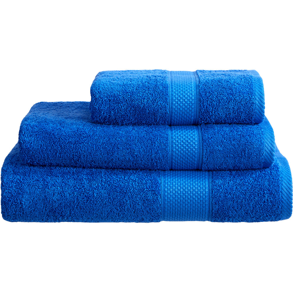 Imperial Hotel Quality Royal Blue Combed Cotton Turkish Bath Mat Image 1