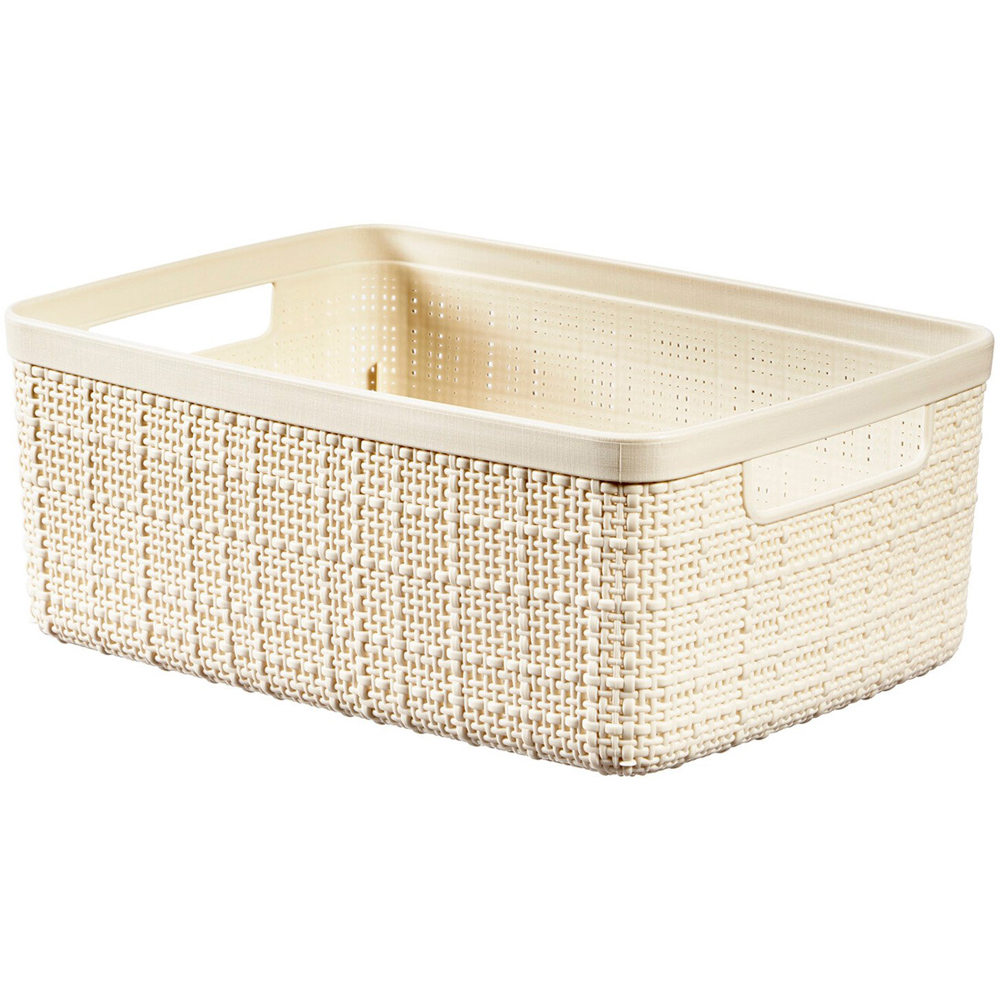 Curver 12L Off White Jute Basket Image 1
