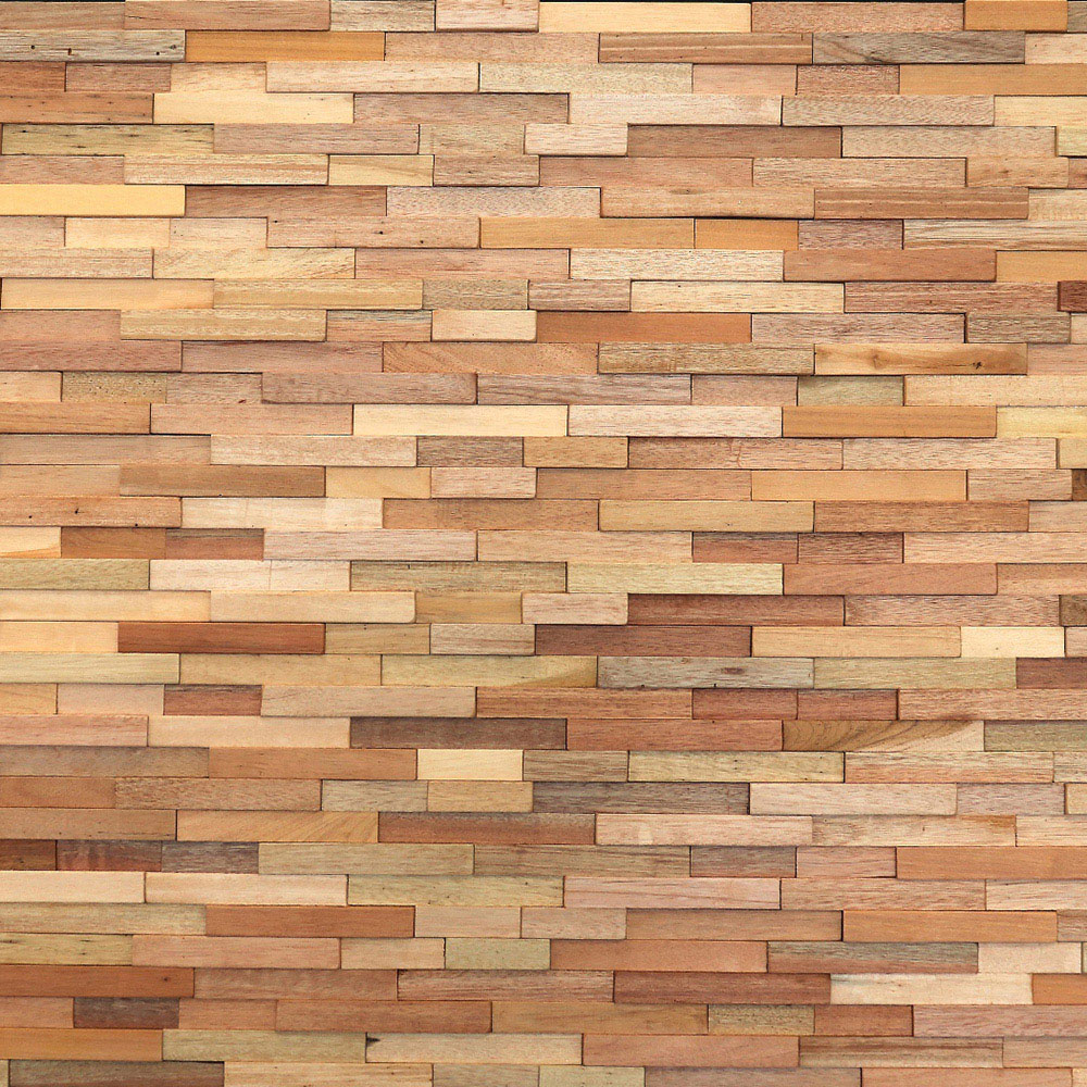 Tuscan Smooth Mosaic Natural 3D Split Face Hardwood Wall Tile Image 4