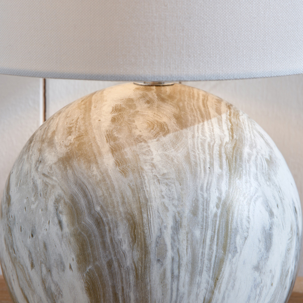 Pacific Lifestyle Viejo Grey Stone Effect Ceramic Table Lamp Image 4