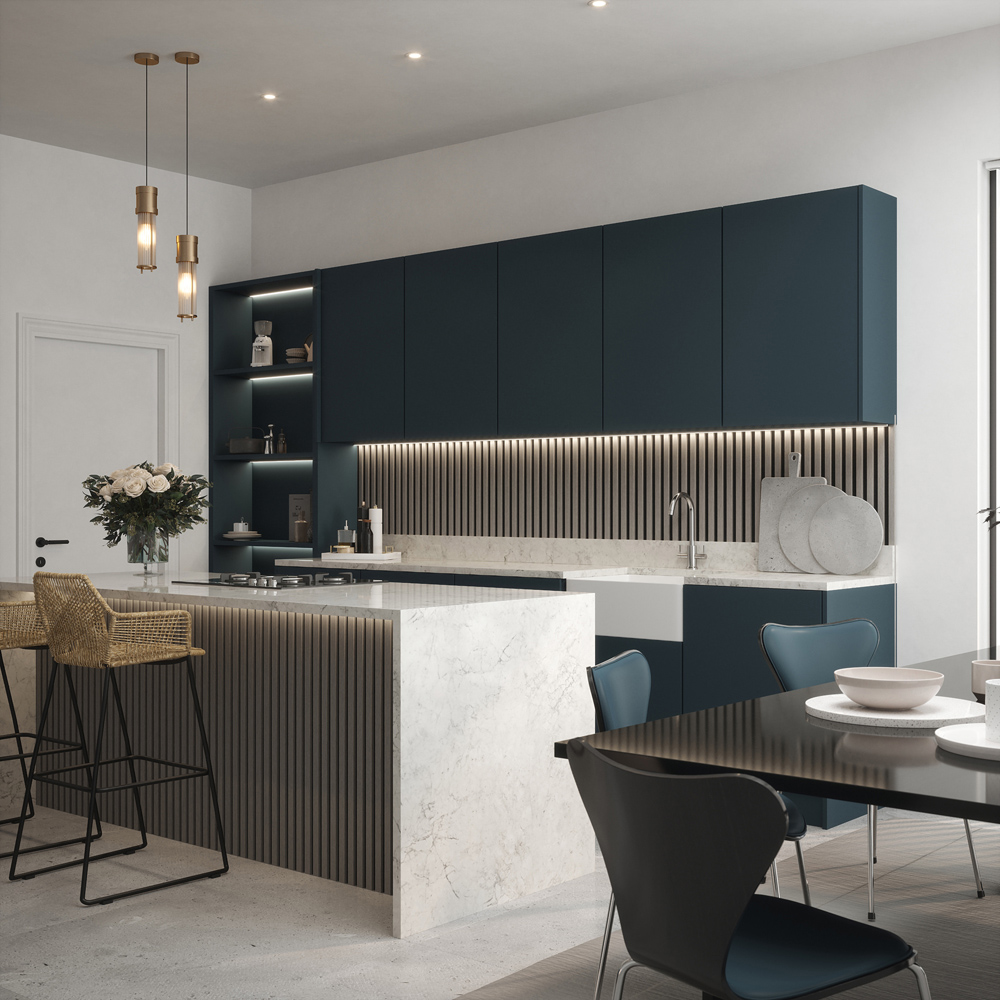 Tuscan Misty Grey PVC Wrapped Acoustic Wall Panel 240 x 60.8cm Image 9