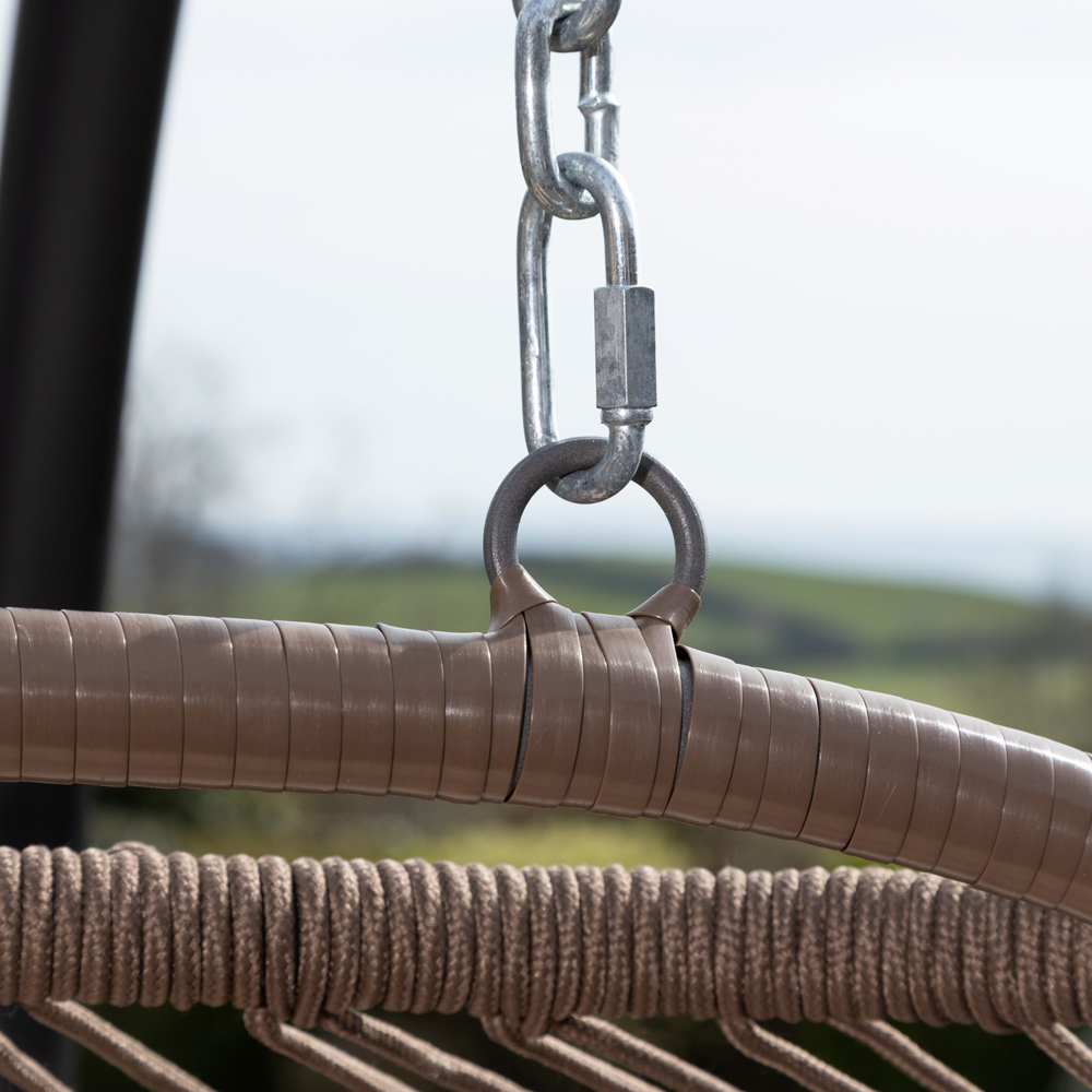 Artemis Haversham 2 Seater Brown Swinging Garden Seat Image 3