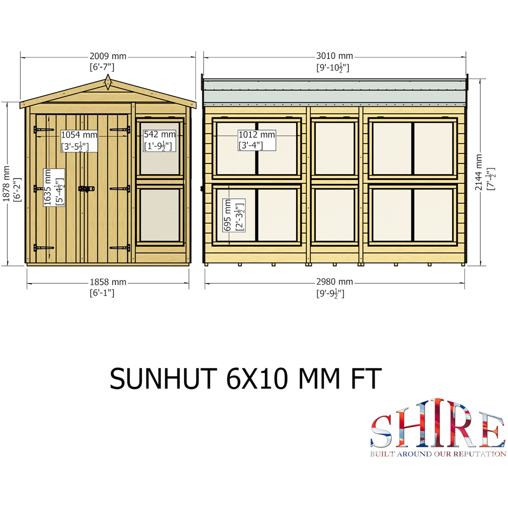 Shire 6 x 10ft Sun Hut Image 7